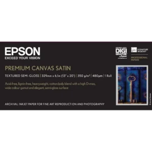 C13S041845 Epson Premium Canvas Satin 13”X6.1m 350gsm