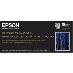 C13S041846 Epson Premium Canvas Satin, 17”X12.2m