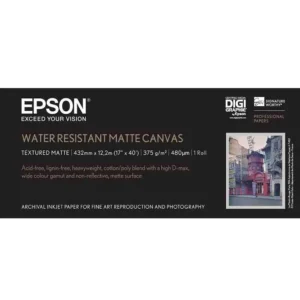 C13S042013 Epson WaterResistant Matte Canvas Roll 17″x12.2M