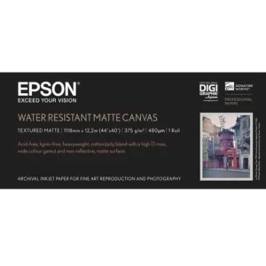 C13S042016 Epson WaterResistant Matte Canvas Roll 44″x12.2M