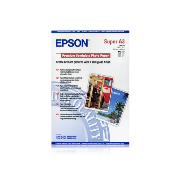 C13S041328 Epson Premium Semigloss Photo Paper, DIN A3+