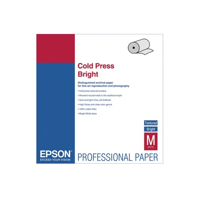 S042314 Epson Cold Press Bright Paper 24″x50′
