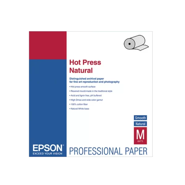 S042323 Epson Hot Press Natural Paper 17″ x 50′