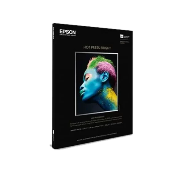 S042327 Epson Hot Press Bright Paper 8.5″x11″